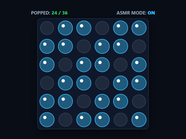 Bubble Wrap Pop ASMR unblocked browser game