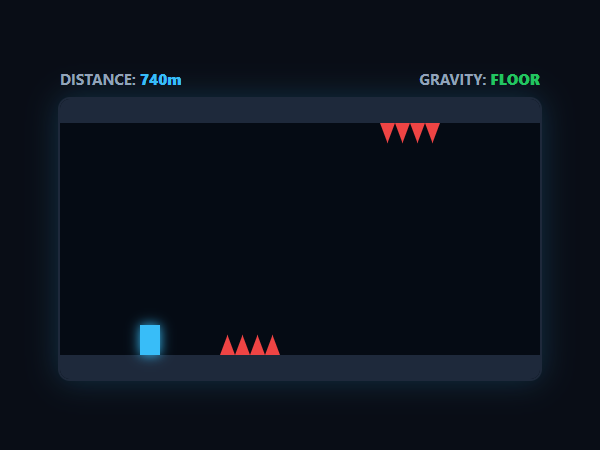 Gravity Runner Neon unblocked browser game