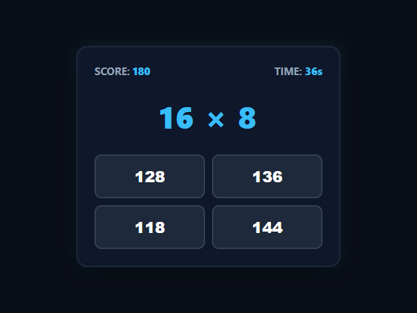 Math Sprint Speed Challenge unblocked browser game