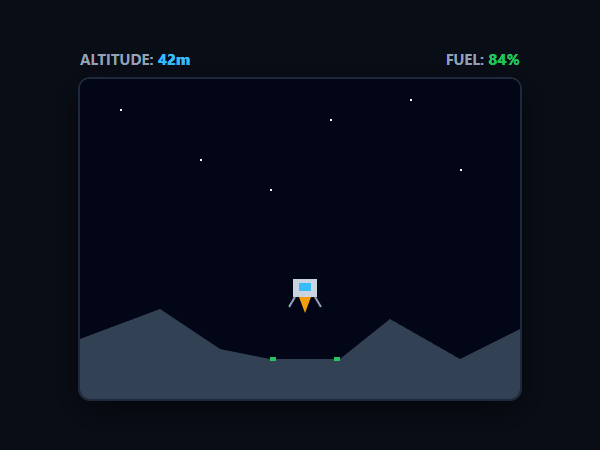 Lunar Space Lander unblocked browser game