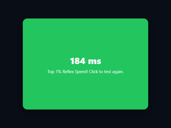 Tap Reflex Speed Test
