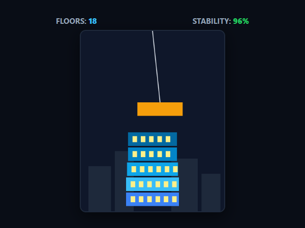 Tower Builder Crane unblocked browser game