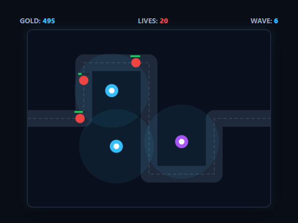 Neon Tower Defense unblocked browser game