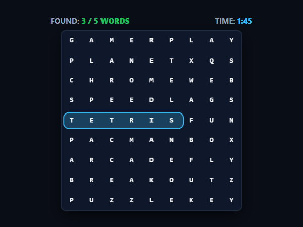 Word Search Daily unblocked browser game